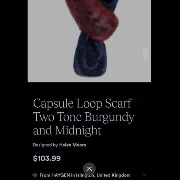 Helen Moore Two-Toned Capsule Loop Faux Fur Scarf from England - Picture 2 of 6